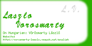 laszlo vorosmarty business card